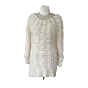 Line The Label Mohair Puff  Sleeve Sweater Dress